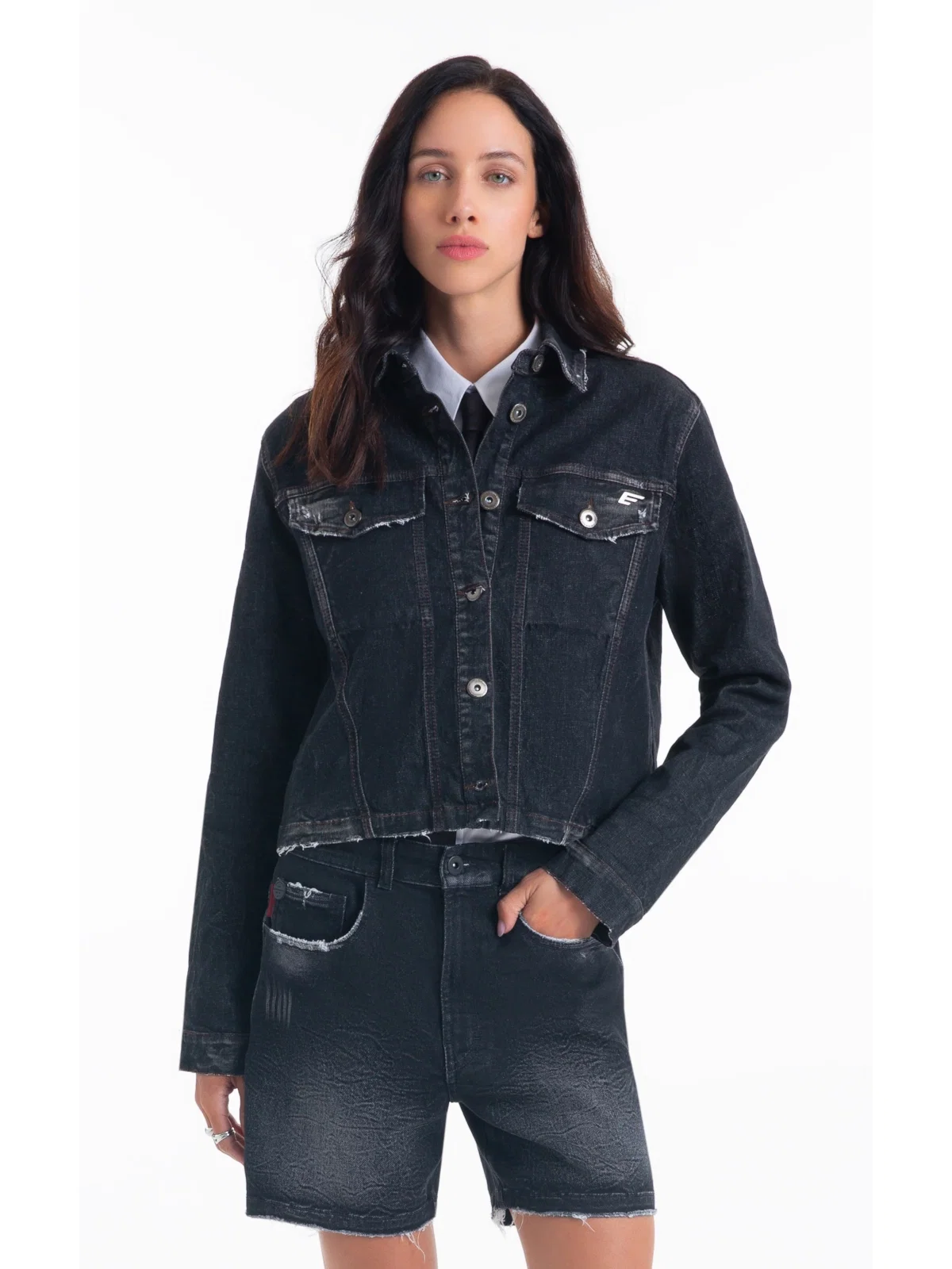 Jaqueta Ocean Elastic Pesponto Lav.Black — imagem 1