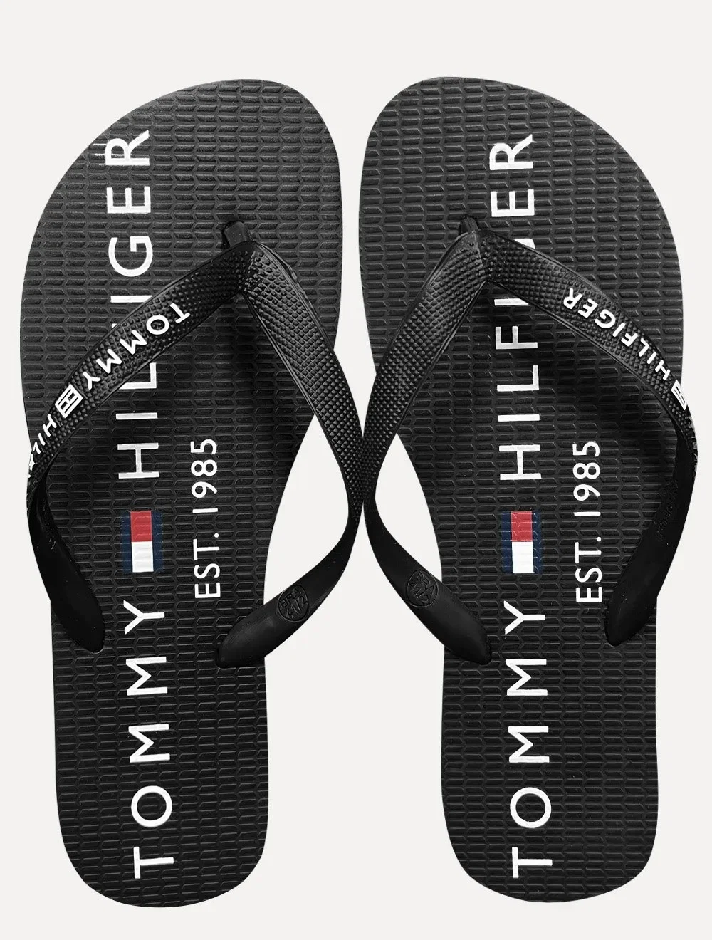 Chinelo Tommy Hilfiger Masculino Rubber Texture Strip Simon 34R Preto / Cinza