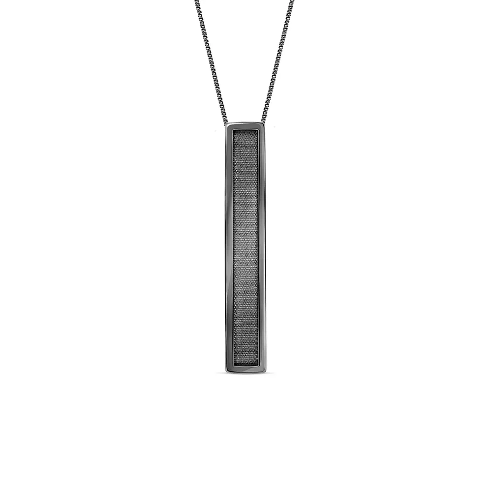 Pingente Oxford Man em Prata 925 com Ródio Negro, 30mm — imagem 1