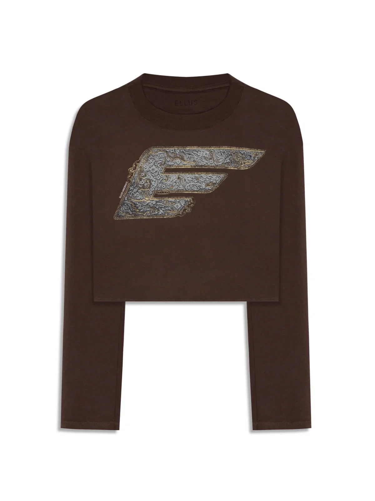 Blusa Cropped Western Buckle Dark Brown — imagem 1