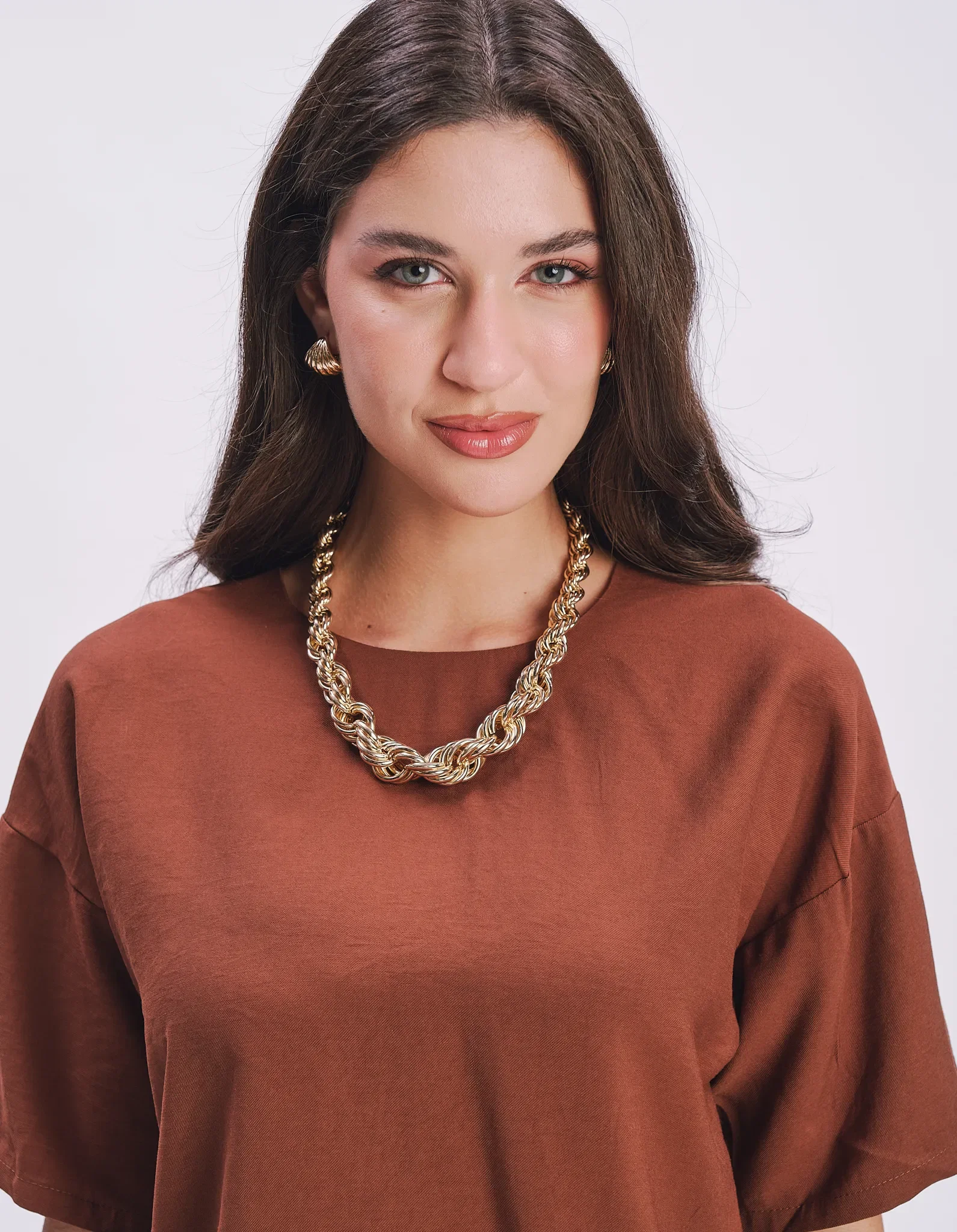 Colar Curto Multi Elo - Dourado