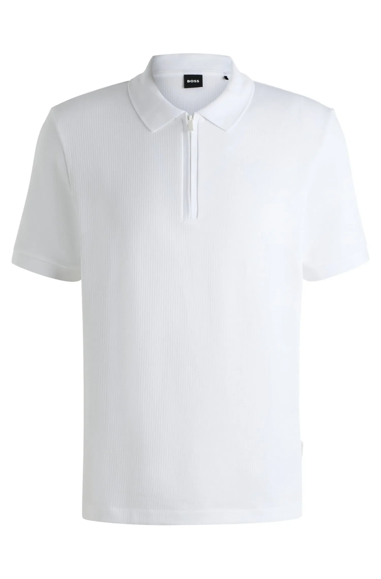 Polo De Algodão Mesclado Com Estrutura Seersucker — imagem 1