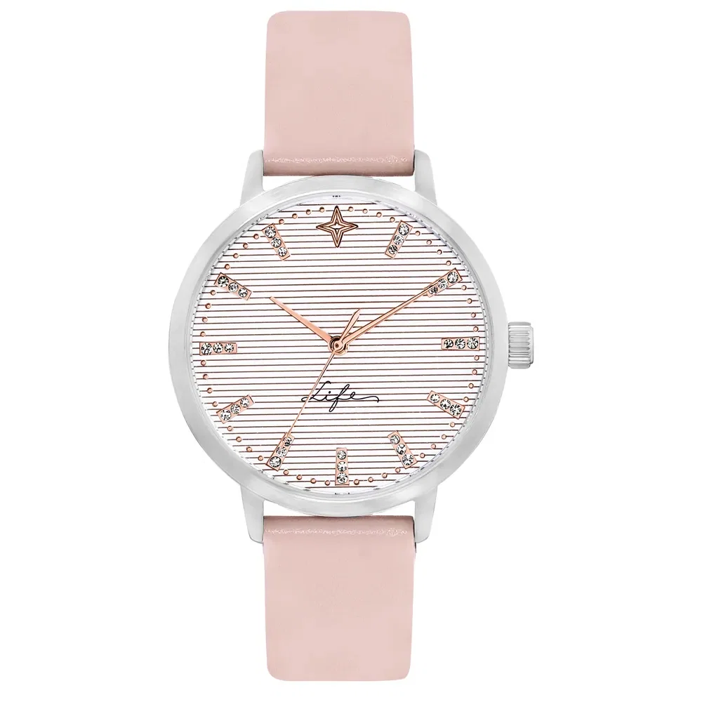 Relógio Life Desafios Feminino Couro Rosa — imagem 1
