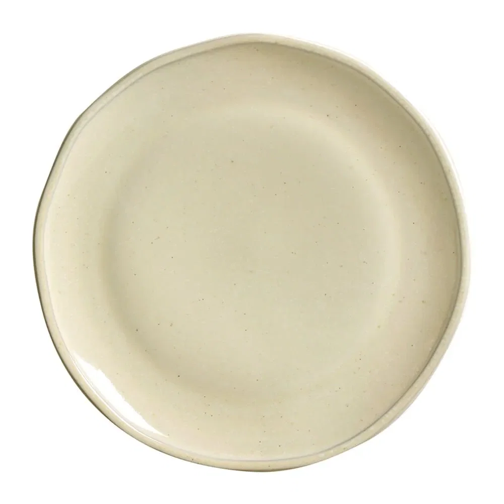 Prato Raso Daily Shiny Stoneware 25cm Porto Brasil Bege