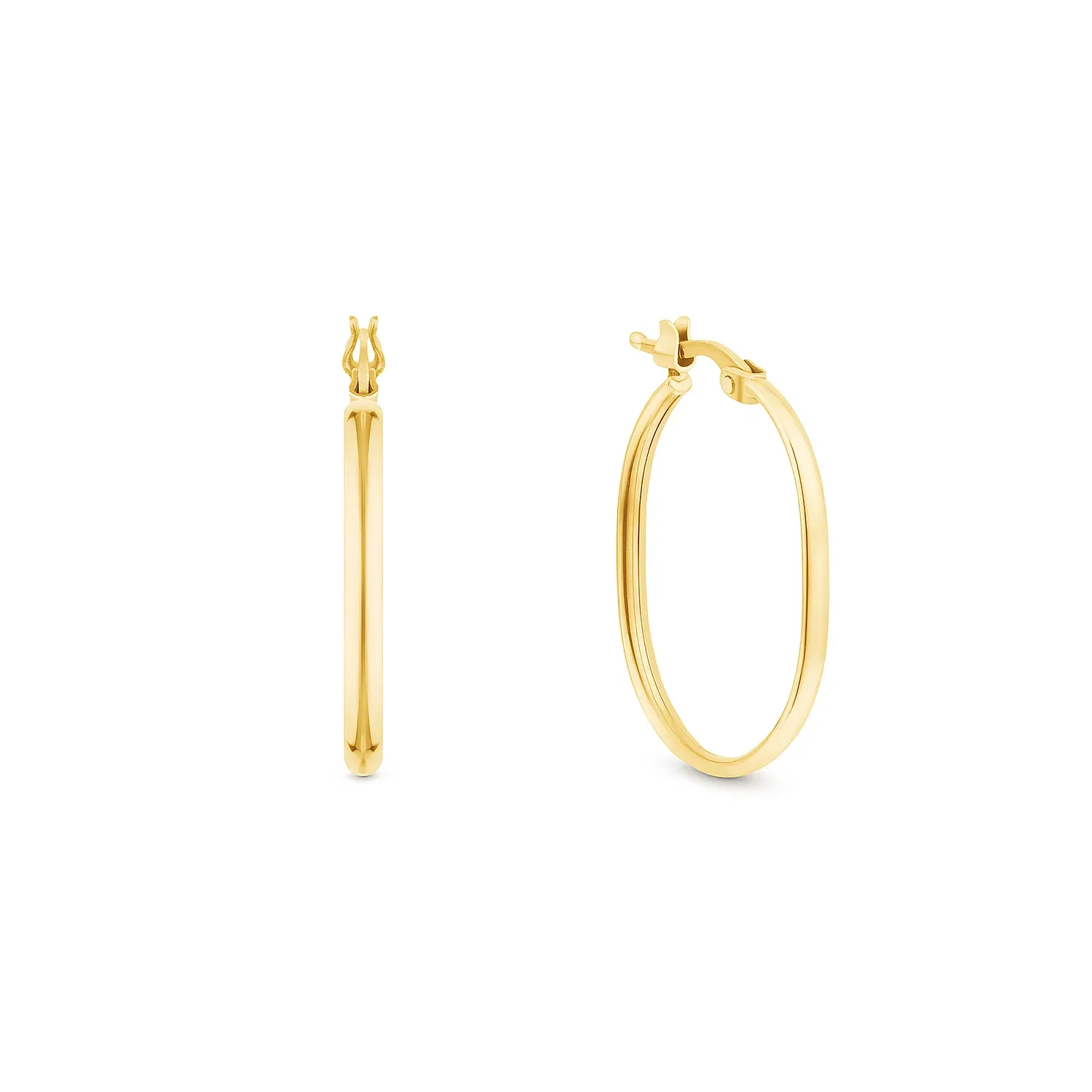 Argola Oval em Ouro Amarelo 18k, 25mm — imagem 1
