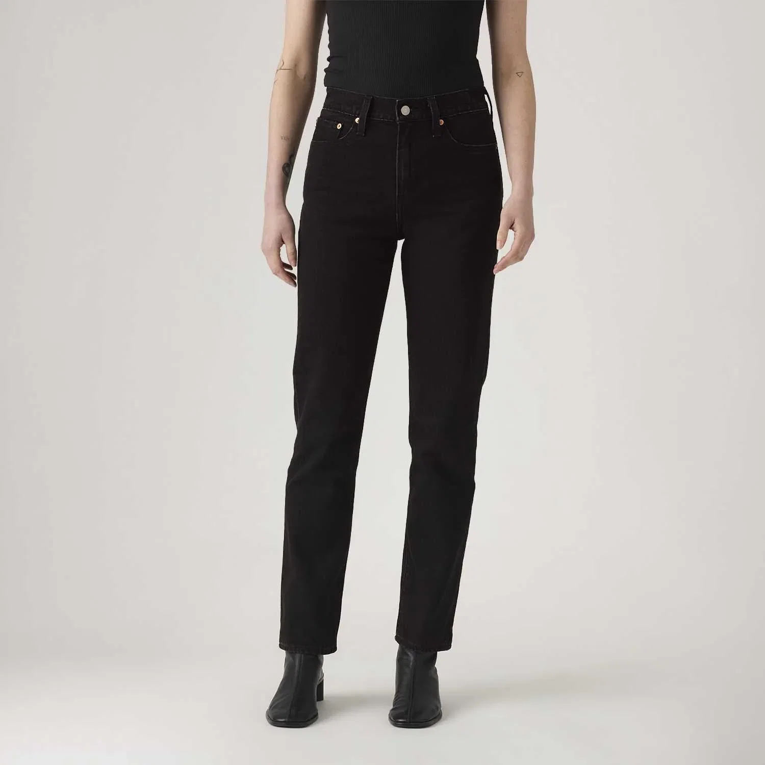 Calça Jeans Levi's® Wedgie Slim Preta — imagem 1