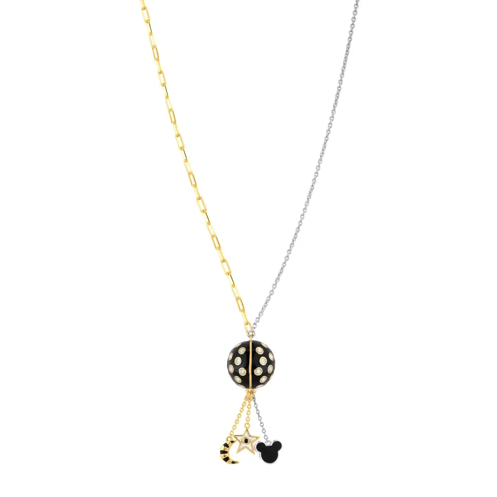Colar Life Esfera Disney em Prata 925 com Banho de Ouro Amarelo 18k e Esmalte, 65cm — imagem 1
