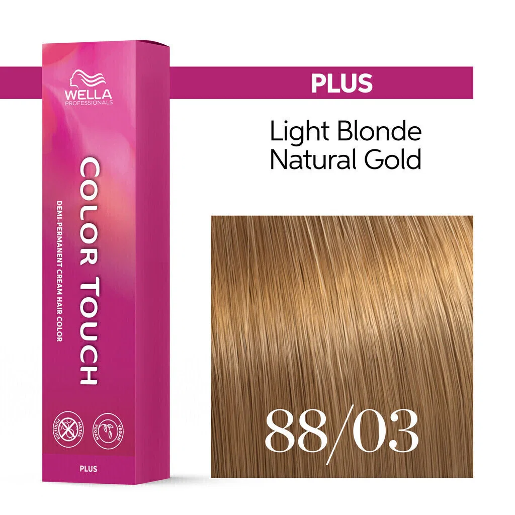 Tonalizante Wella Color Touch Plus 88/03 Louro Claro Intenso Natural Dourado
