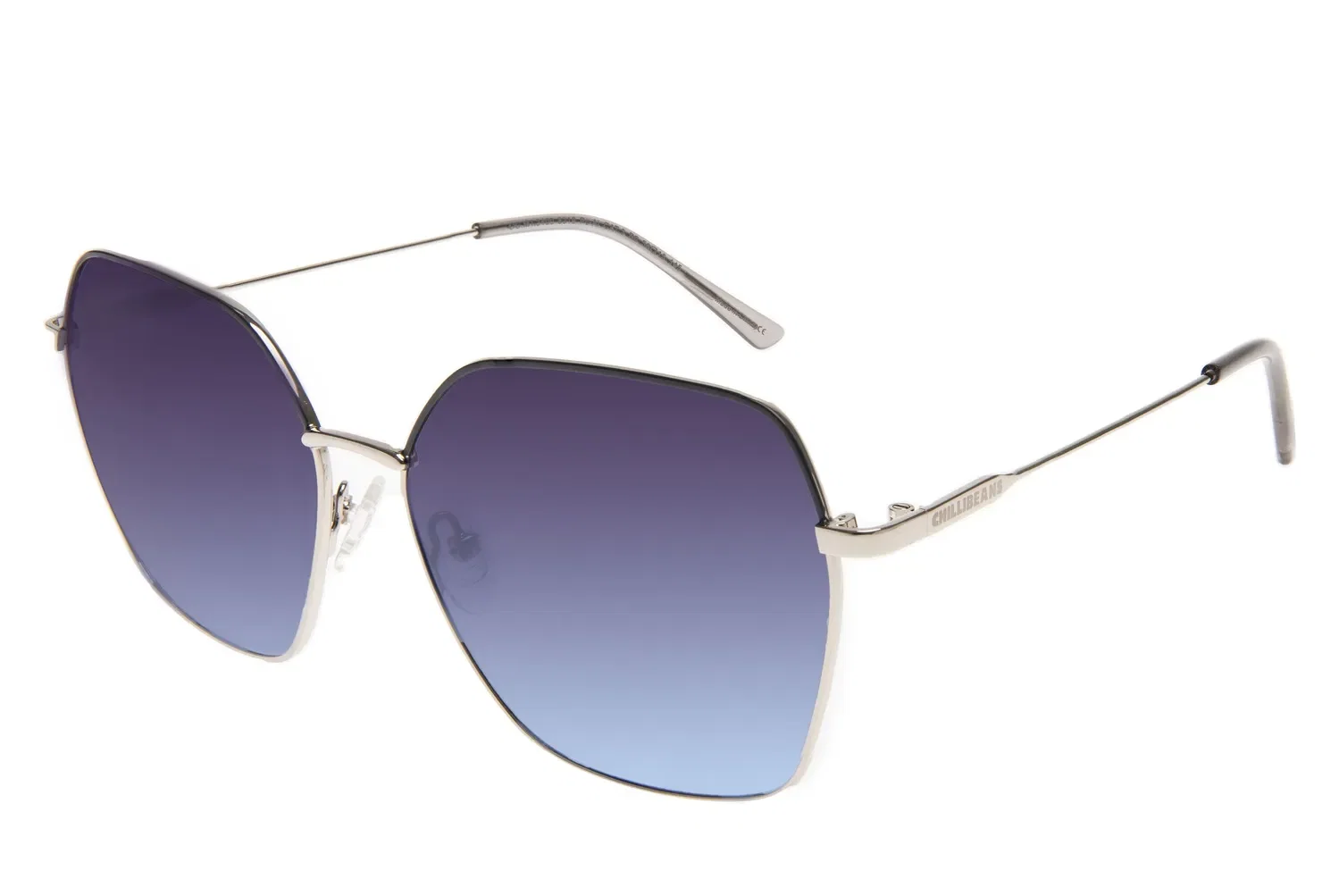 Óculos De Sol Feminino Chilli Beans Sextavado Prata — imagem 1