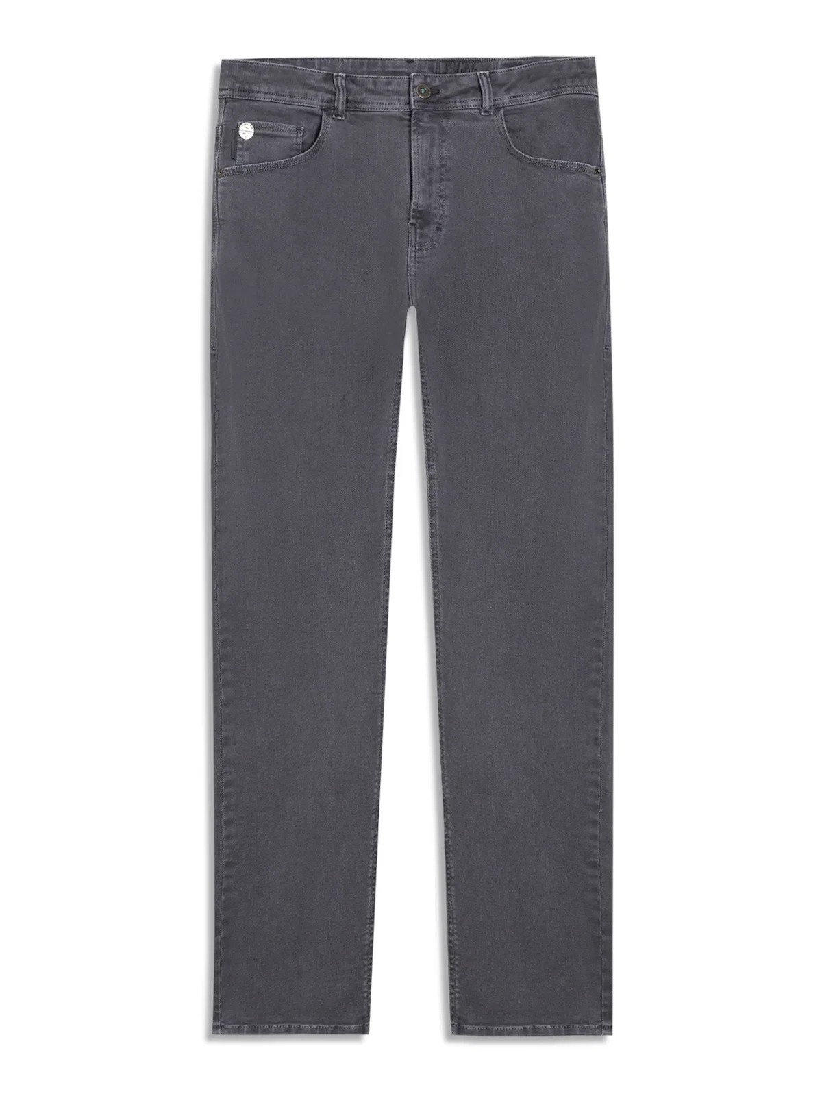 Calça Vintage Denim Color Skinny 5 Pockets Cinza Medio — imagem 1