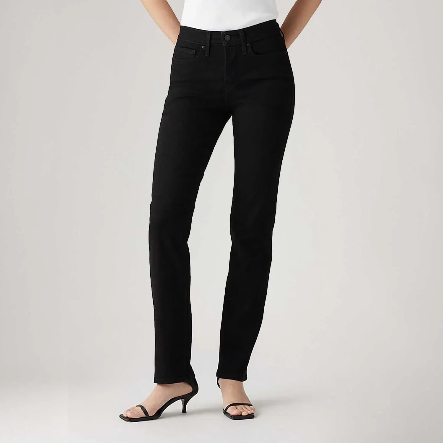 Calça Jeans Levi's® 314 Shaping Straight Preta