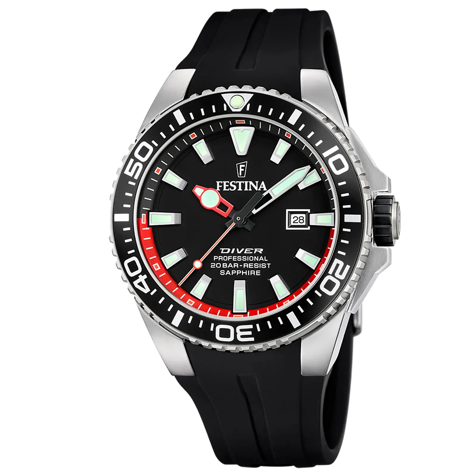 Relógio Festina Masculino em Borracha Preta F20664-3