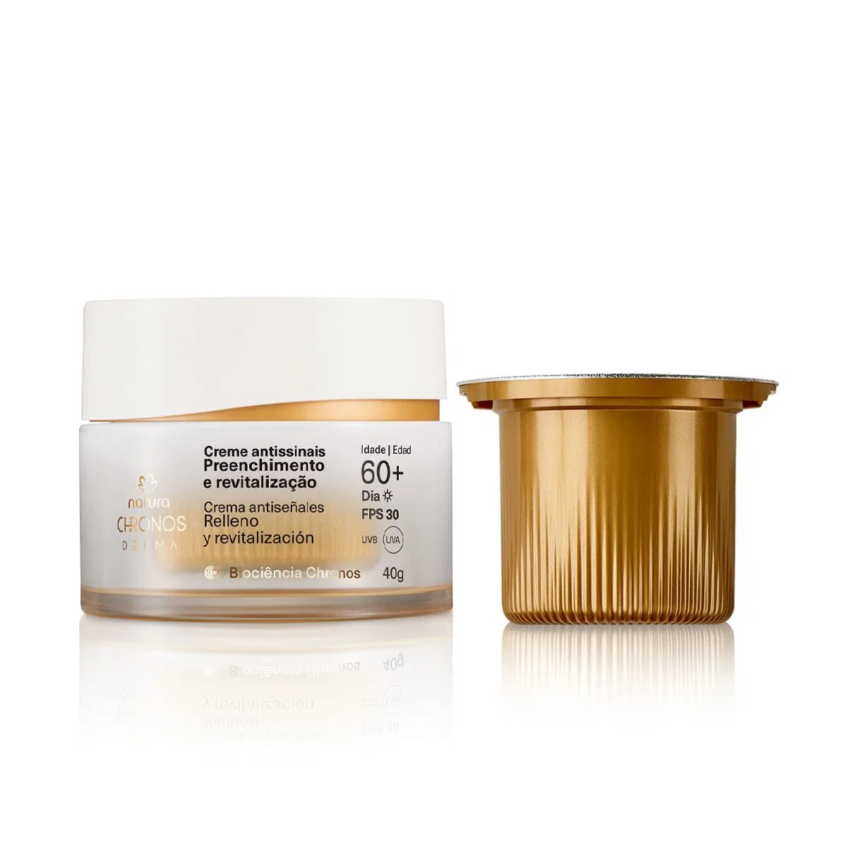 Kit Creme Antissinais 60+ Dia Chronos Derma com Refil — imagem 1