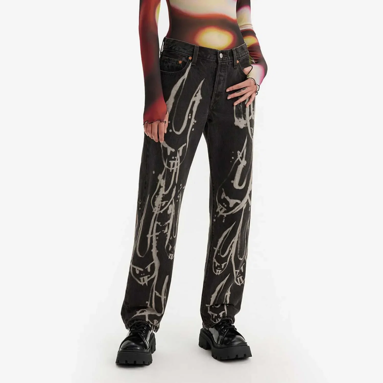 Calça Jeans Levi's® 90's 501 Preta | Collab Barbie Ferreira — imagem 1