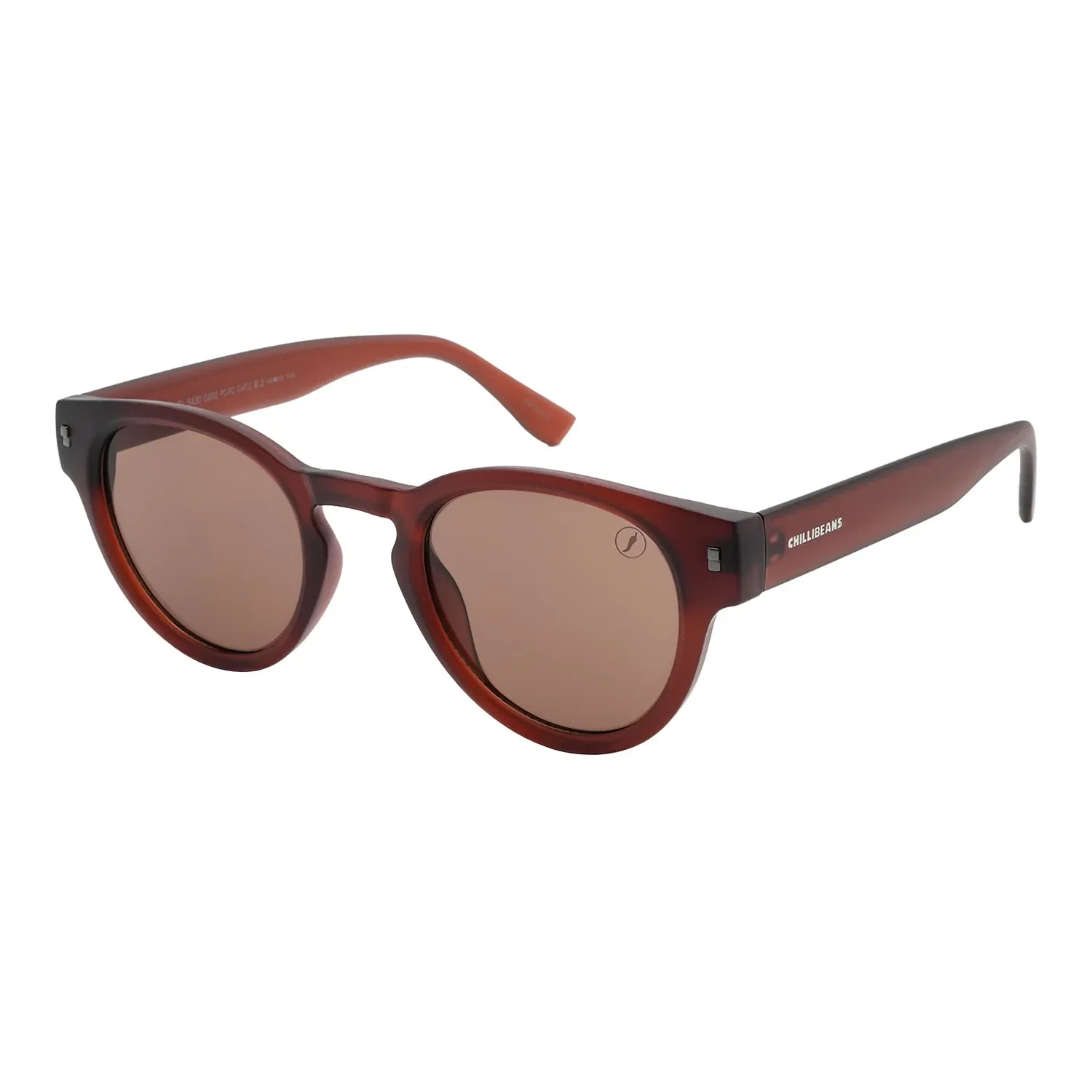 Óculos de Sol Masculino Chilli Beans Redondo Marrom — imagem 1