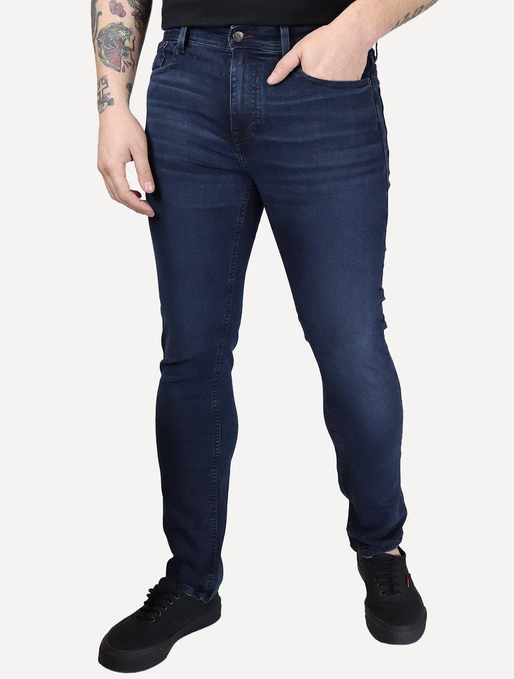 Calça Tommy Hilfiger Jeans Masculina Straight Denton Ohio Marinho