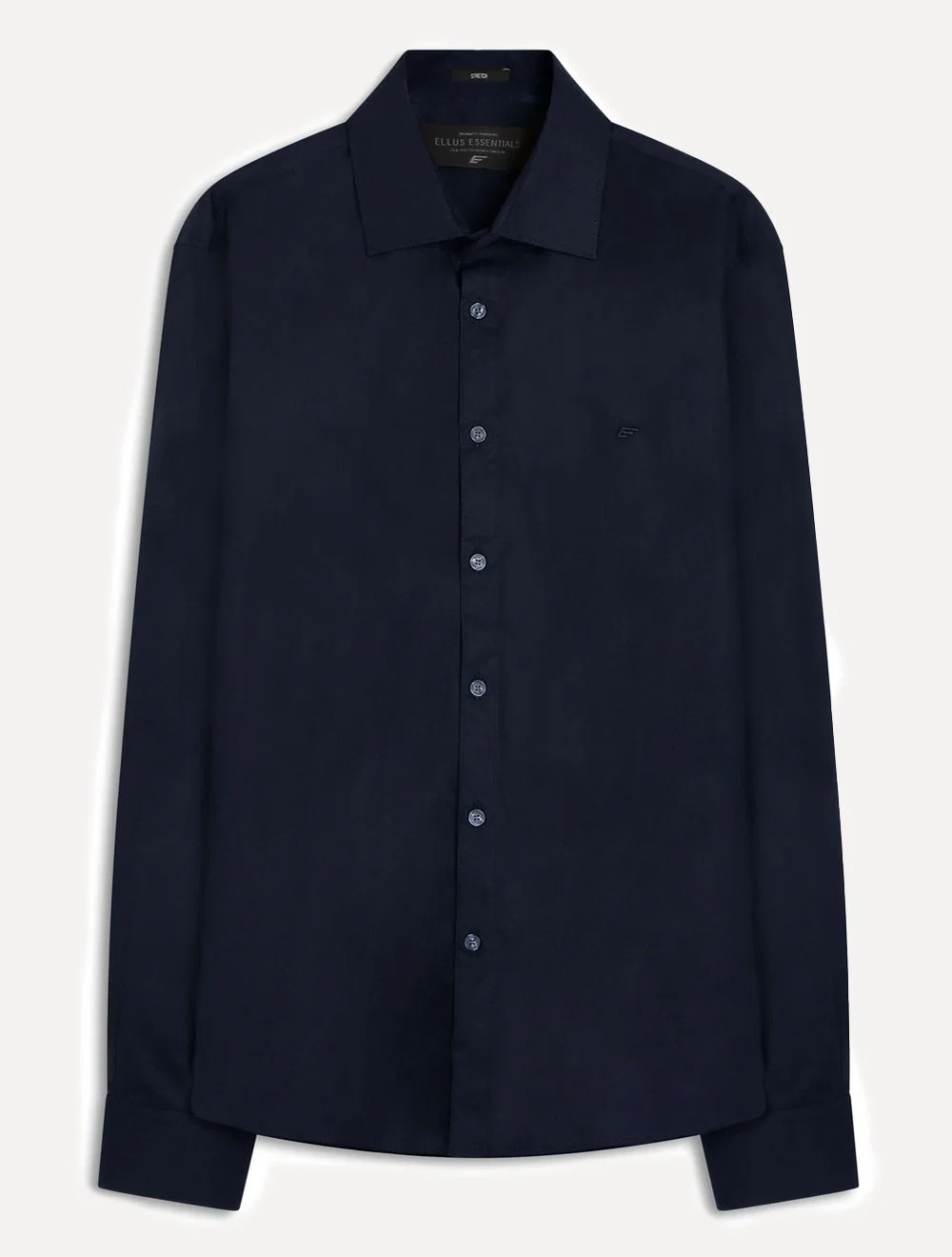 Camisa Ellus Masculina Tricoline LY Classic New Italian Azul Marinho — imagem 1