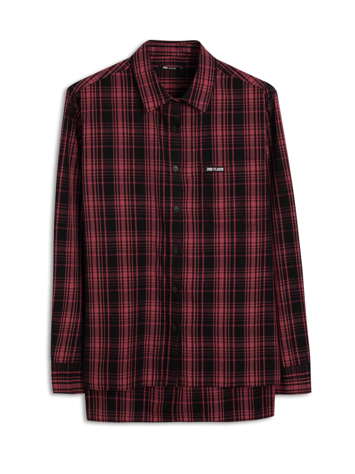Camisa Rome Check Pocket 2nd Floor Vermelho — imagem 1