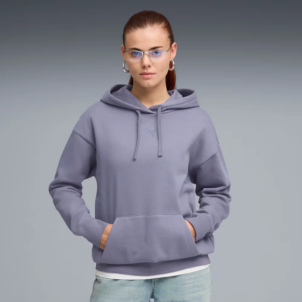 Moletom com Capuz Essentials Fleece Relaxed Feminino