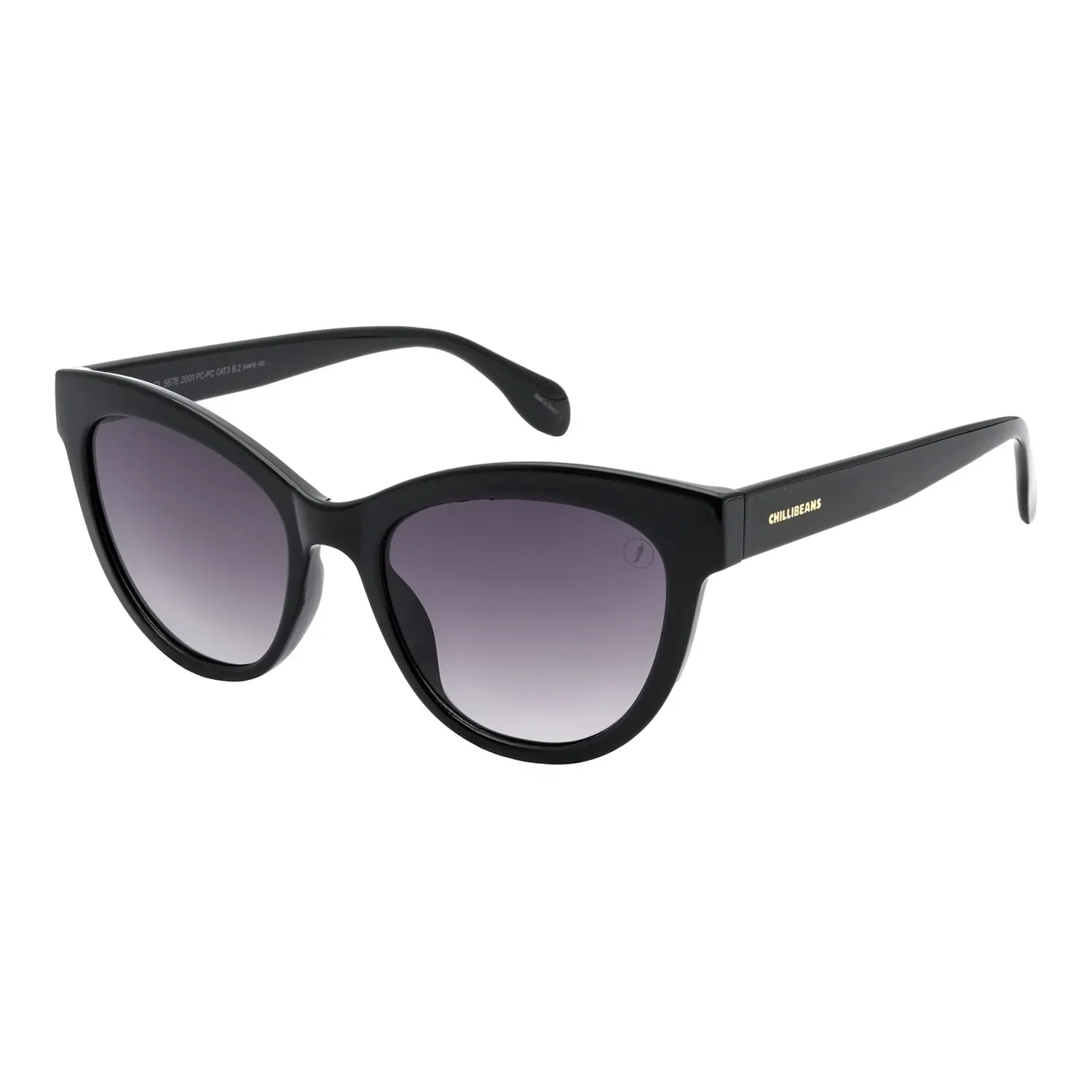 Óculos de Sol Feminino Chilli Beans Cat Degradê Preto — imagem 1