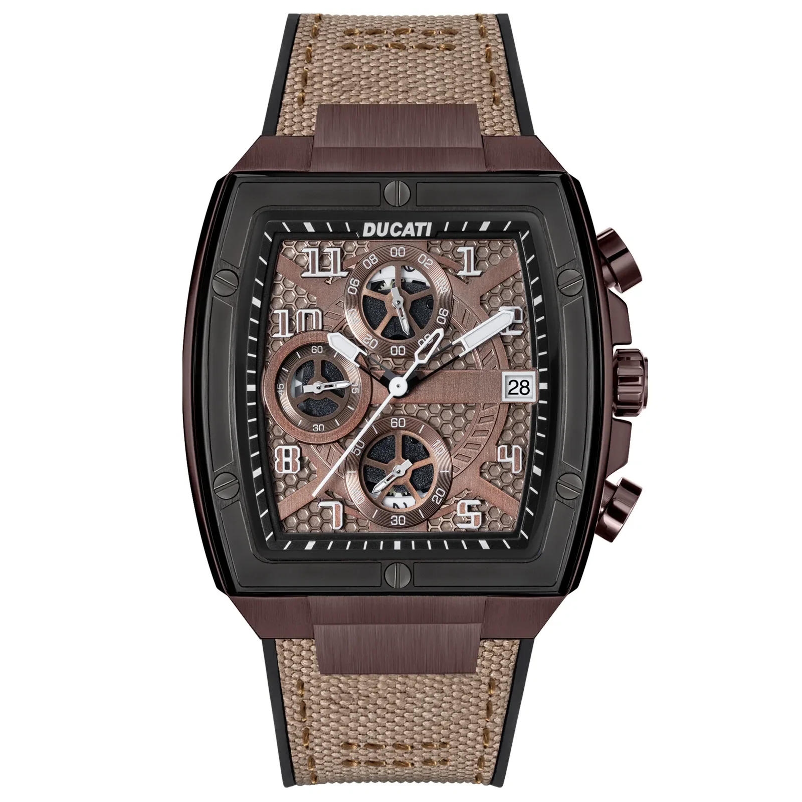 Relógio Ducati DT088 Masculino Silicone e Nylon Marrom DTWGO0001501 — imagem 1