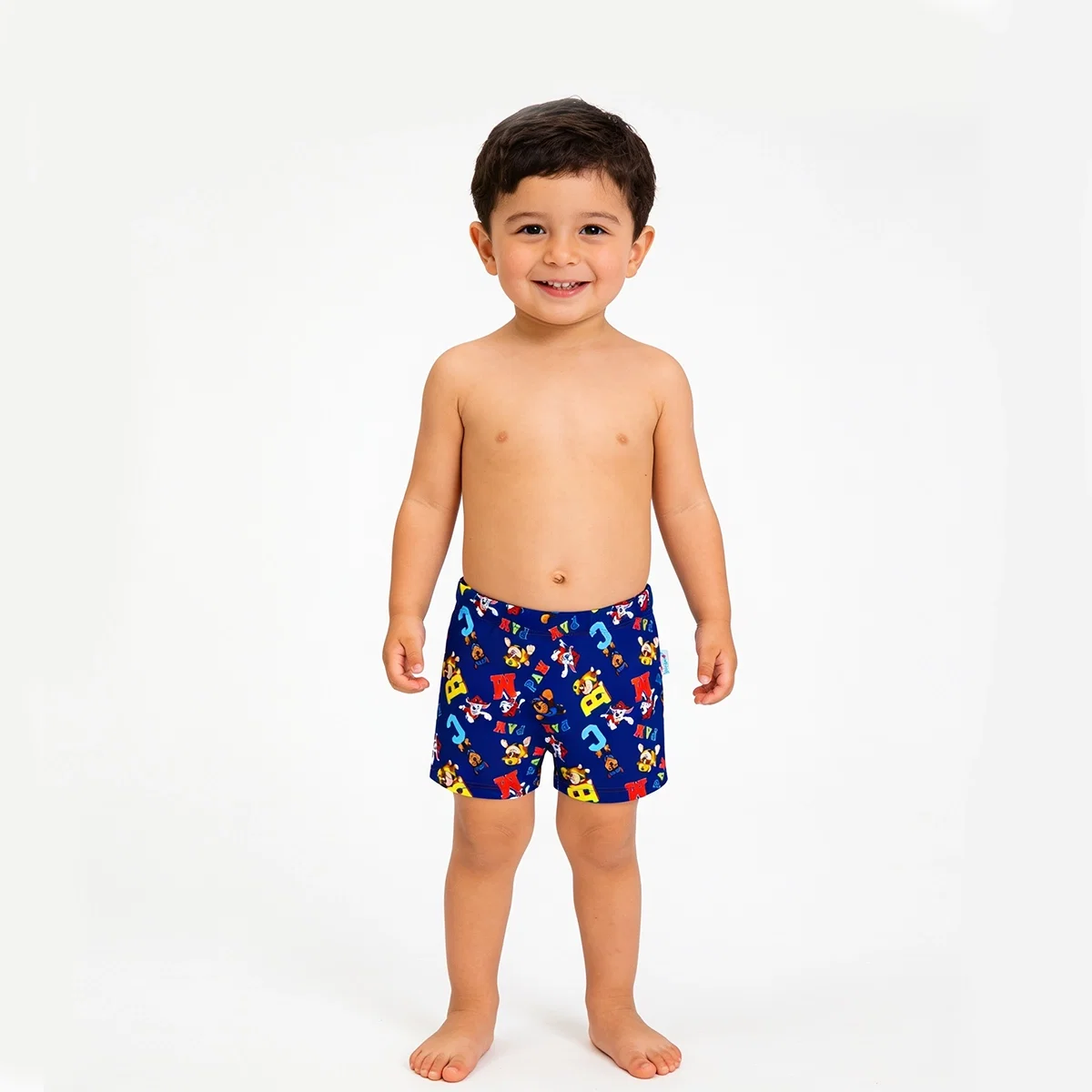 Shorts Praia Toddler Patrulha Canina Elastano Proteção Uv 50+ Tip Top