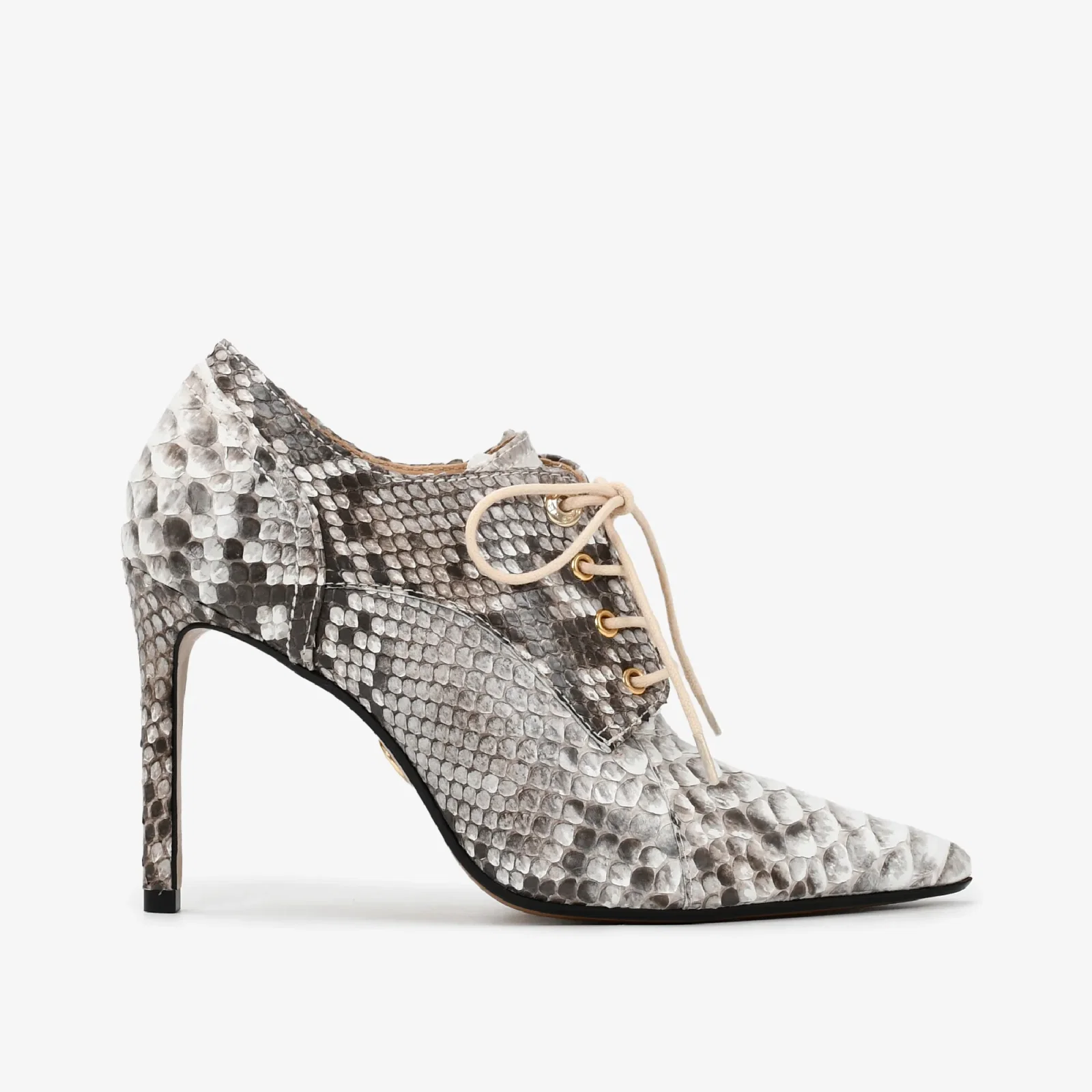 Scarpin Nude Natural Cobra Python