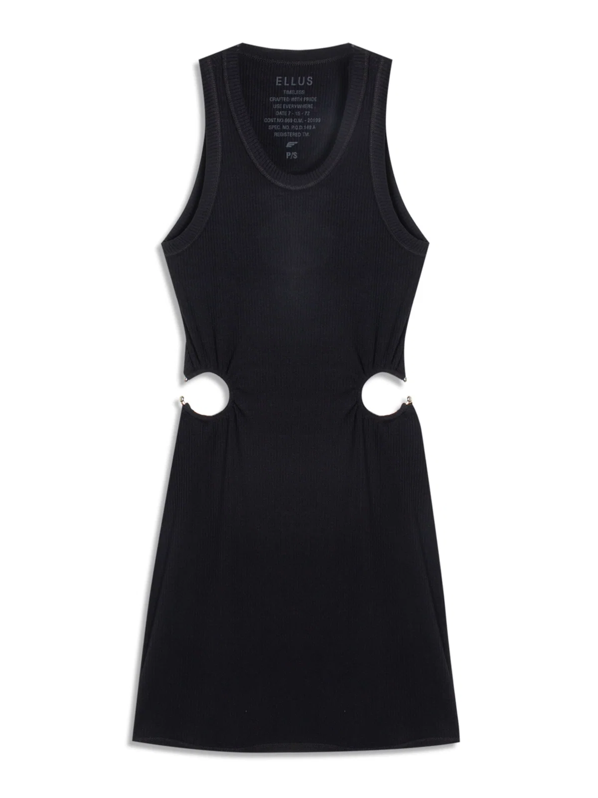 Vestido Rib Piercing Dress Preto