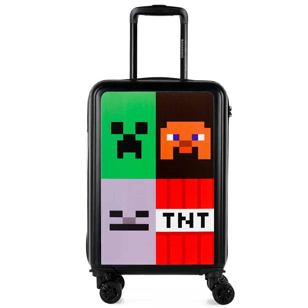 Mala de Bordo My Way Personagens Minecraft Preta