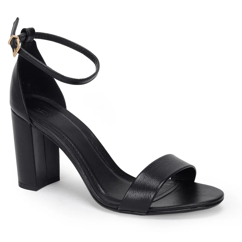 Sandália Alta Couro 8,5cm