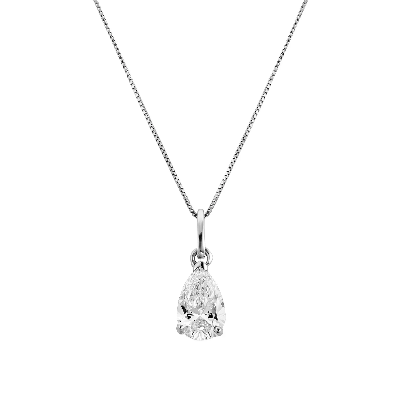 Pingente Solitário Cielo Gota em Ouro Branco 18K com 1ct de Diamante de Laboratório — imagem 1