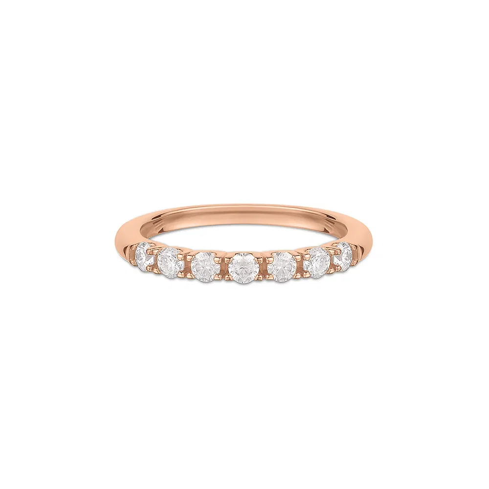 Meia Aliança Eternity em Ouro Rosé 18k com Diamantes 0,32 ct — imagem 1