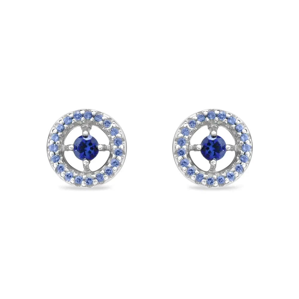 Brinco Life Glam em Prata 925 com Pedras Azuis — imagem 1