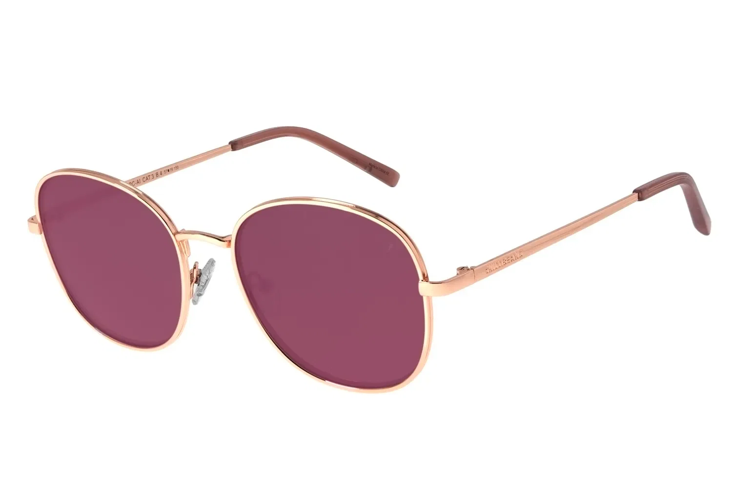 Óculos de Sol Unissex Chilli Beans Euforia Rosé Banhado a Ouro — imagem 1