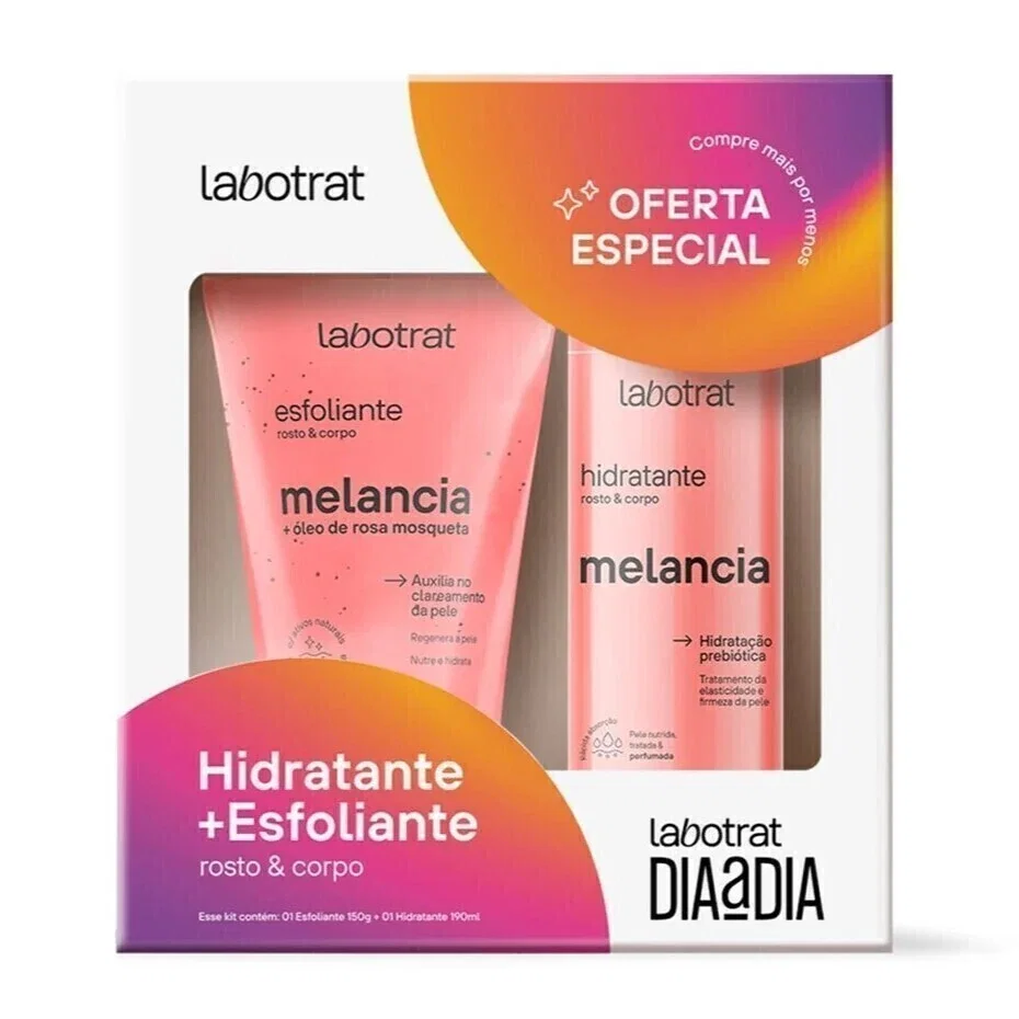 Kit Labotrat Dia a Dia Melancia Esfoliante 150g + Hidratante 190ml