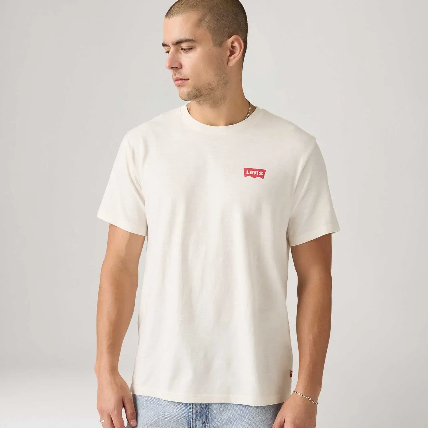 Camiseta Levi's® Graphic Bege Manga Curta — imagem 1