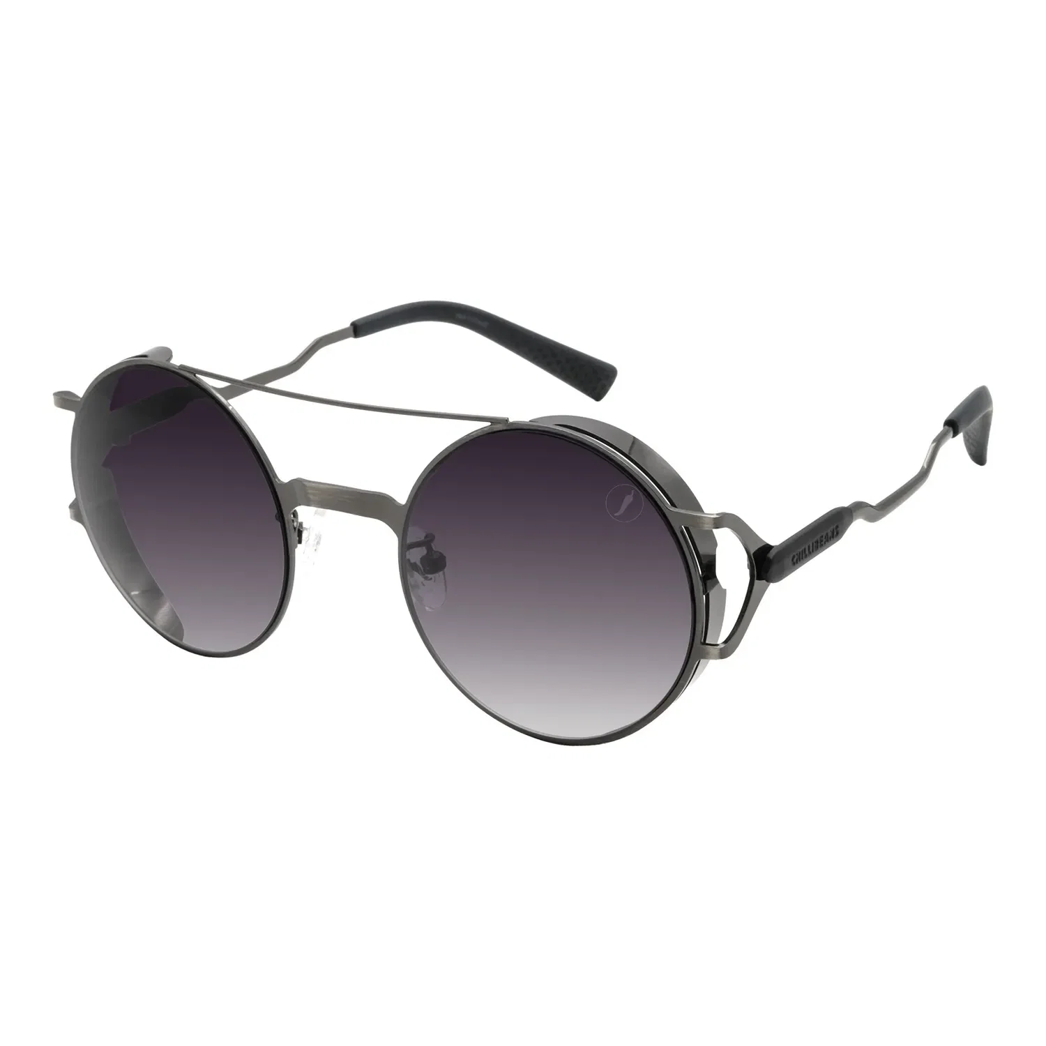 Óculos de Sol Masculino Chilli Beans Trend Redondo Preto Ônix — imagem 1