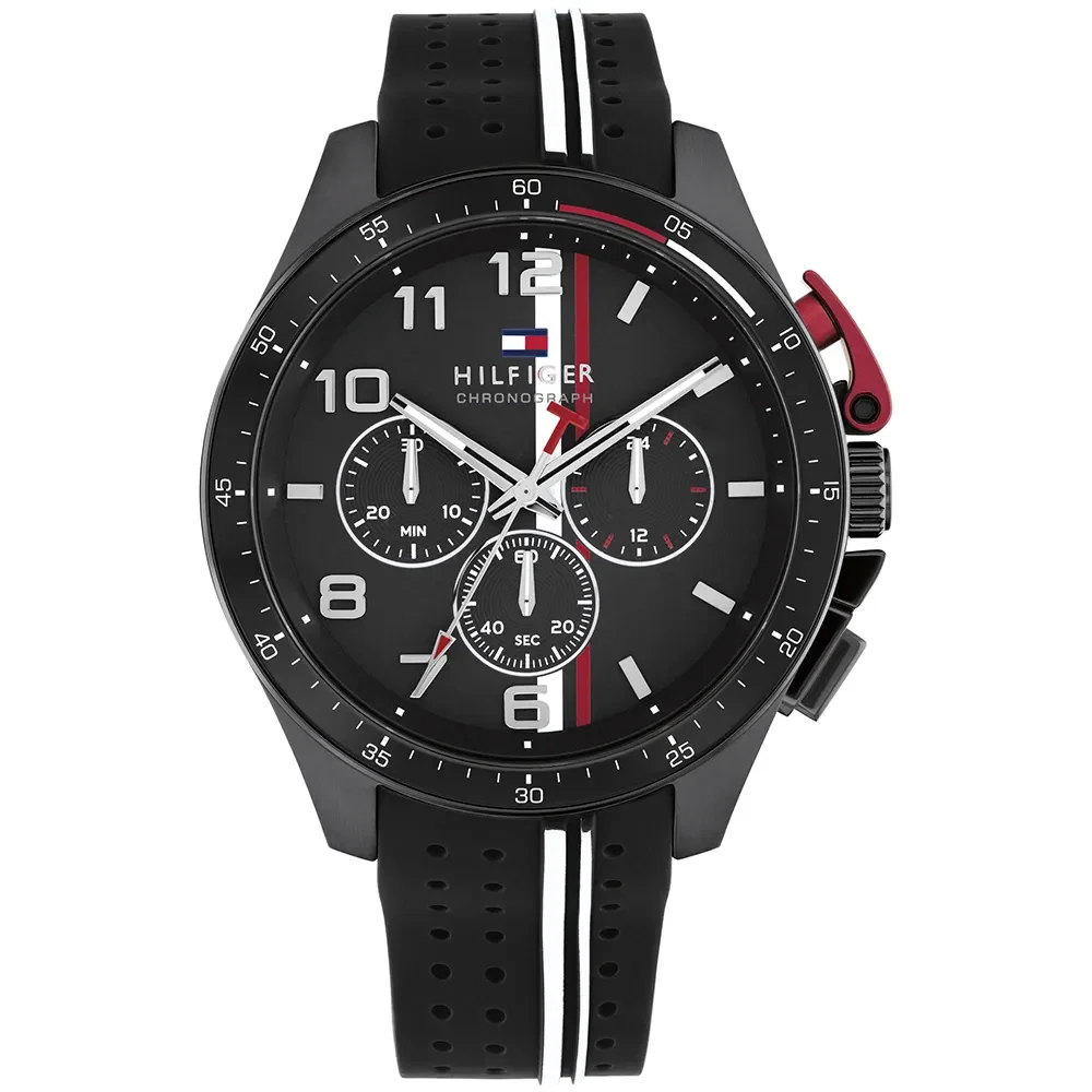 Relógio Tommy Hilfiger Masculino Borracha Preto 1792168