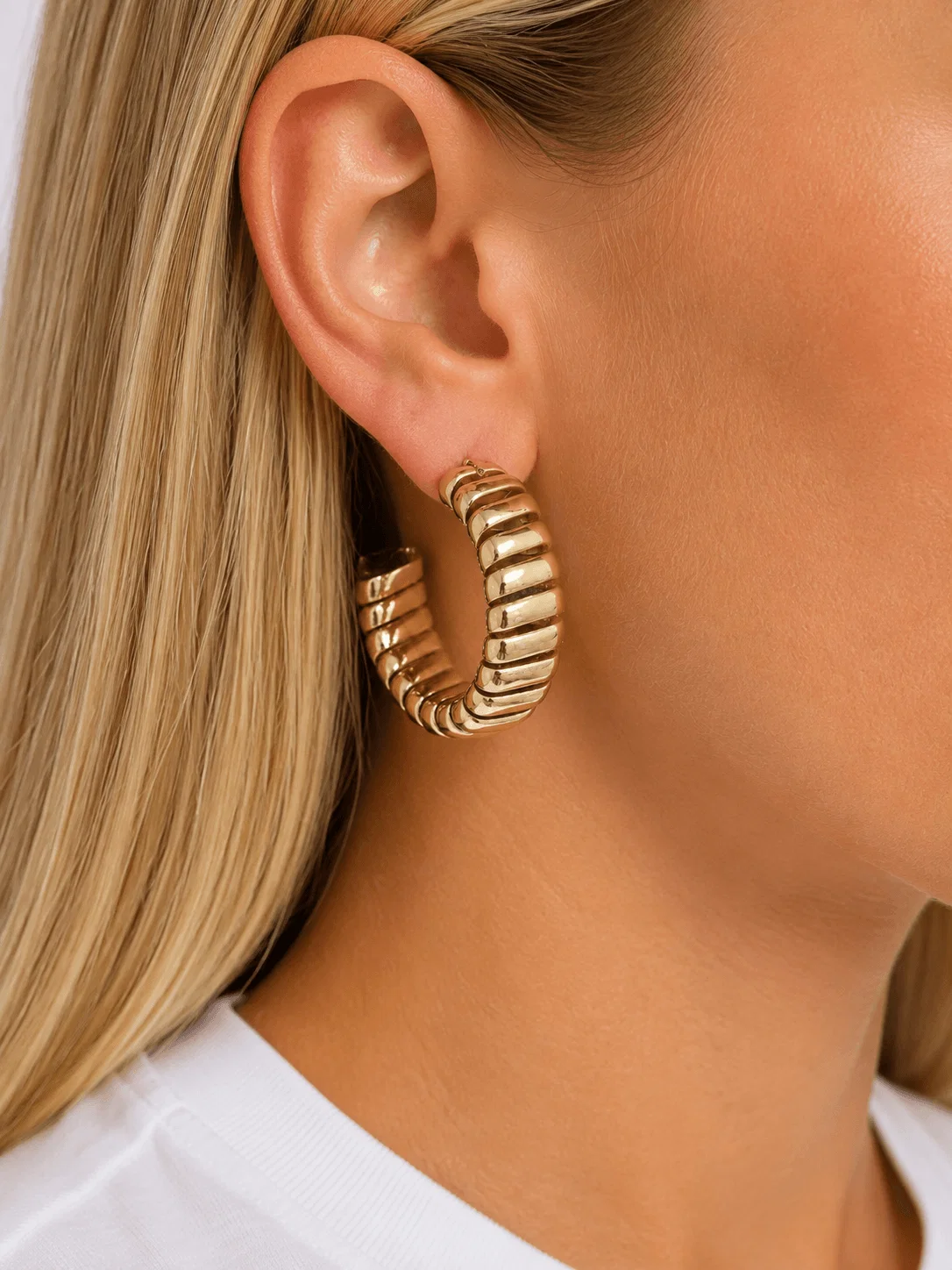 Brinco Argola Gomos - Dourado