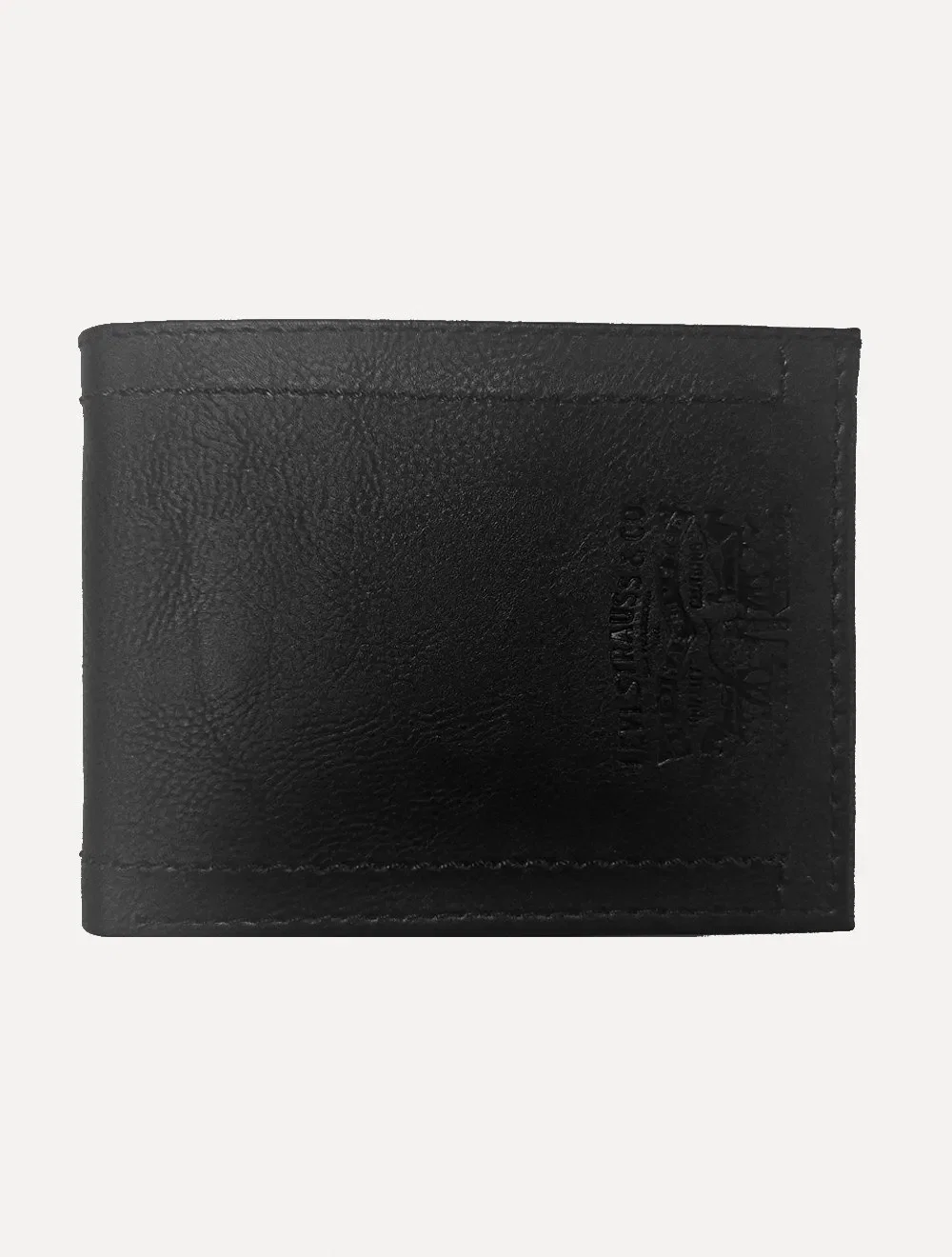 Carteira Levis Masculina Couro Slim Bifold Preta — imagem 1