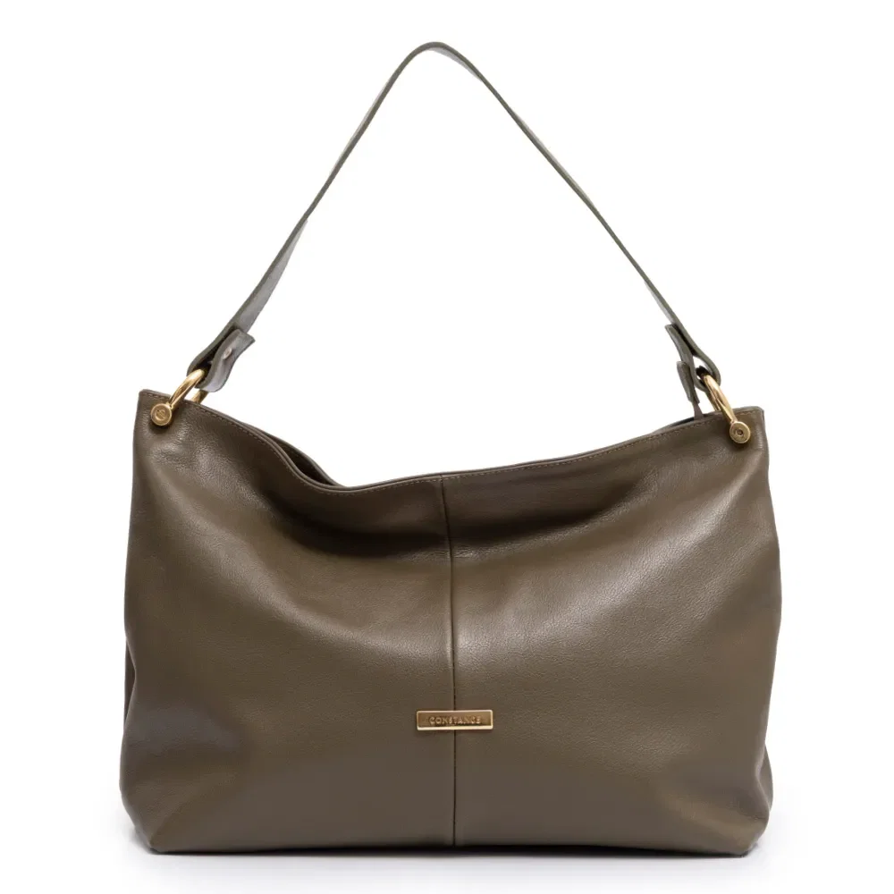 Bolsa Hobo Couro Ferragem Verde — imagem 1