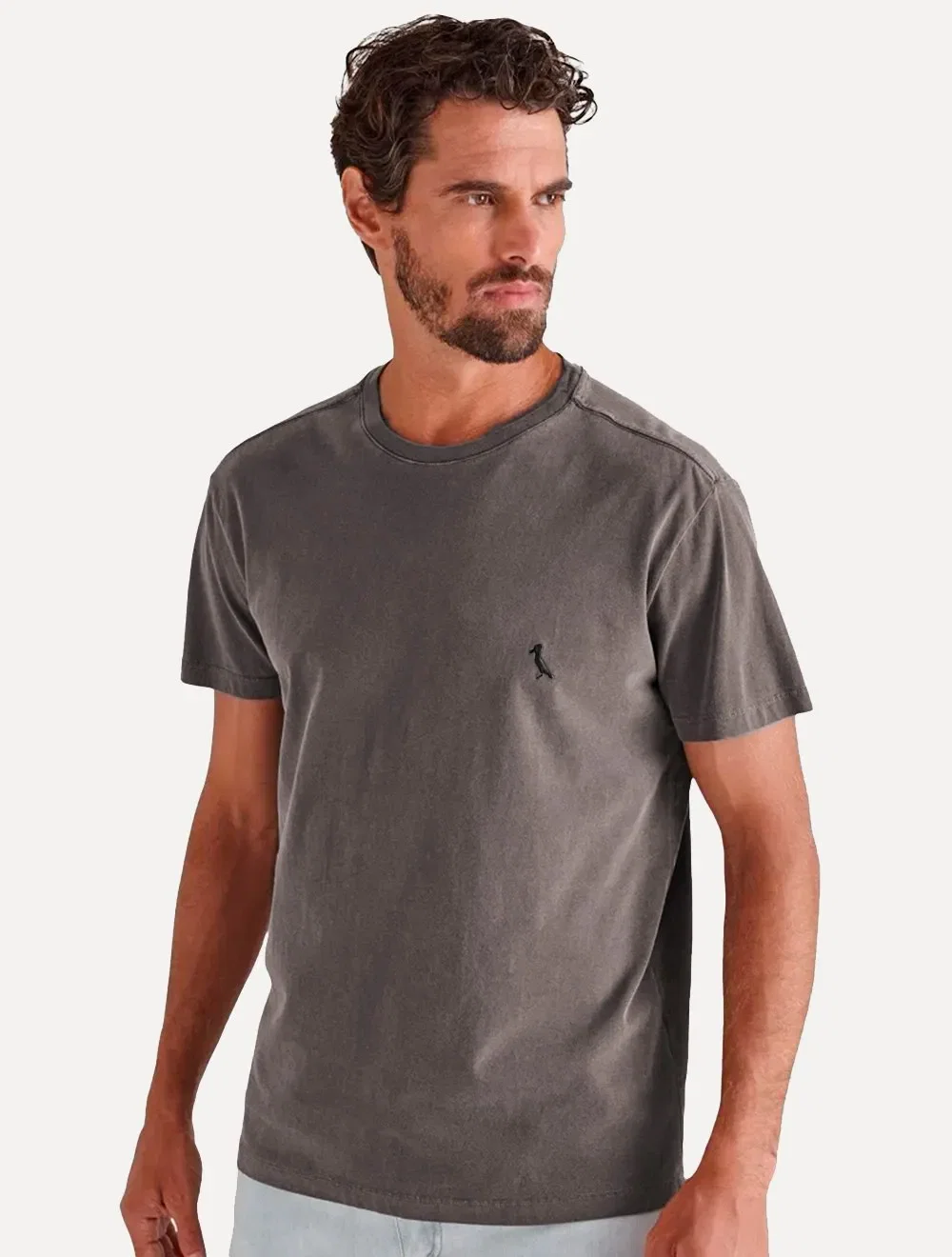 Camiseta Reserva Masculina Básica Brasa Black Stoned Chumbo