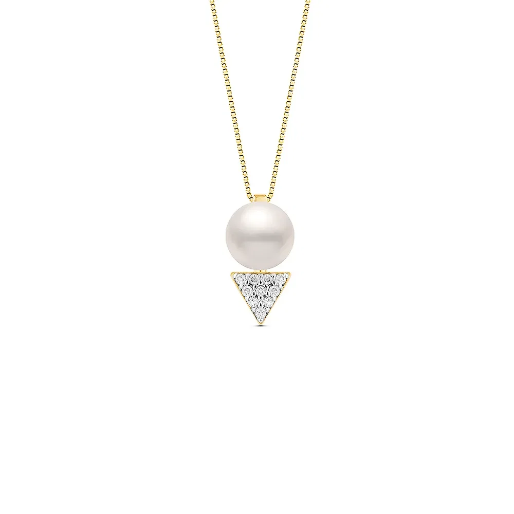 Pingente Vivara em Ouro Amarelo 18k com Pérola e Diamantes, 13mm — imagem 1