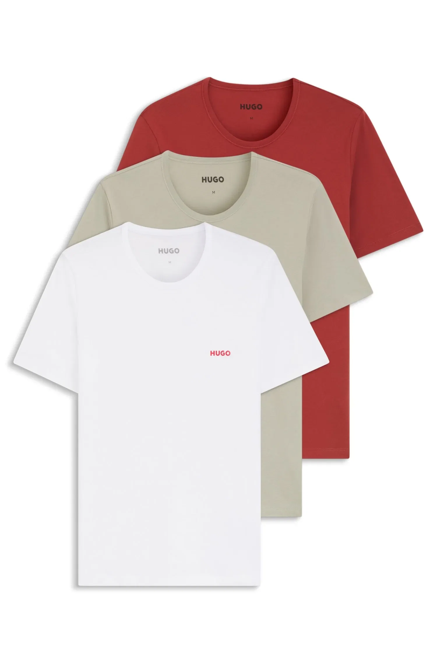 Pack De 3 Camisetas De Algodão Com Estampa De Logo — imagem 1