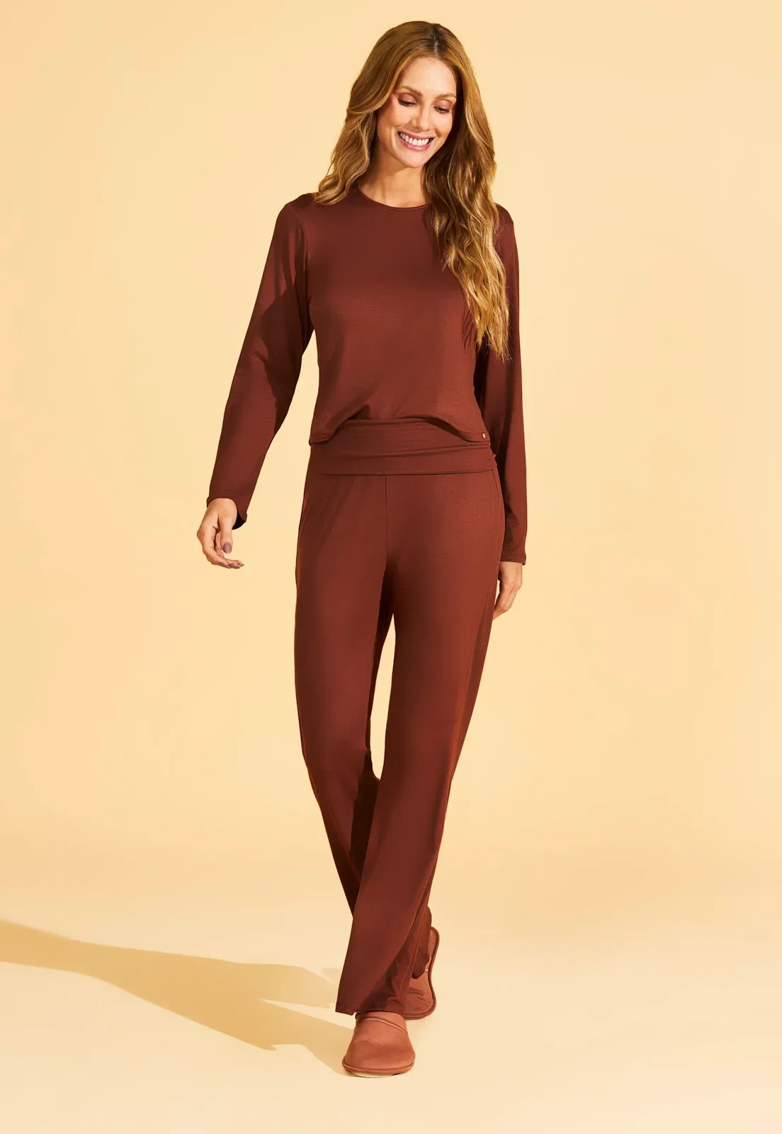 Pijama Longo de Visco Trama Recco