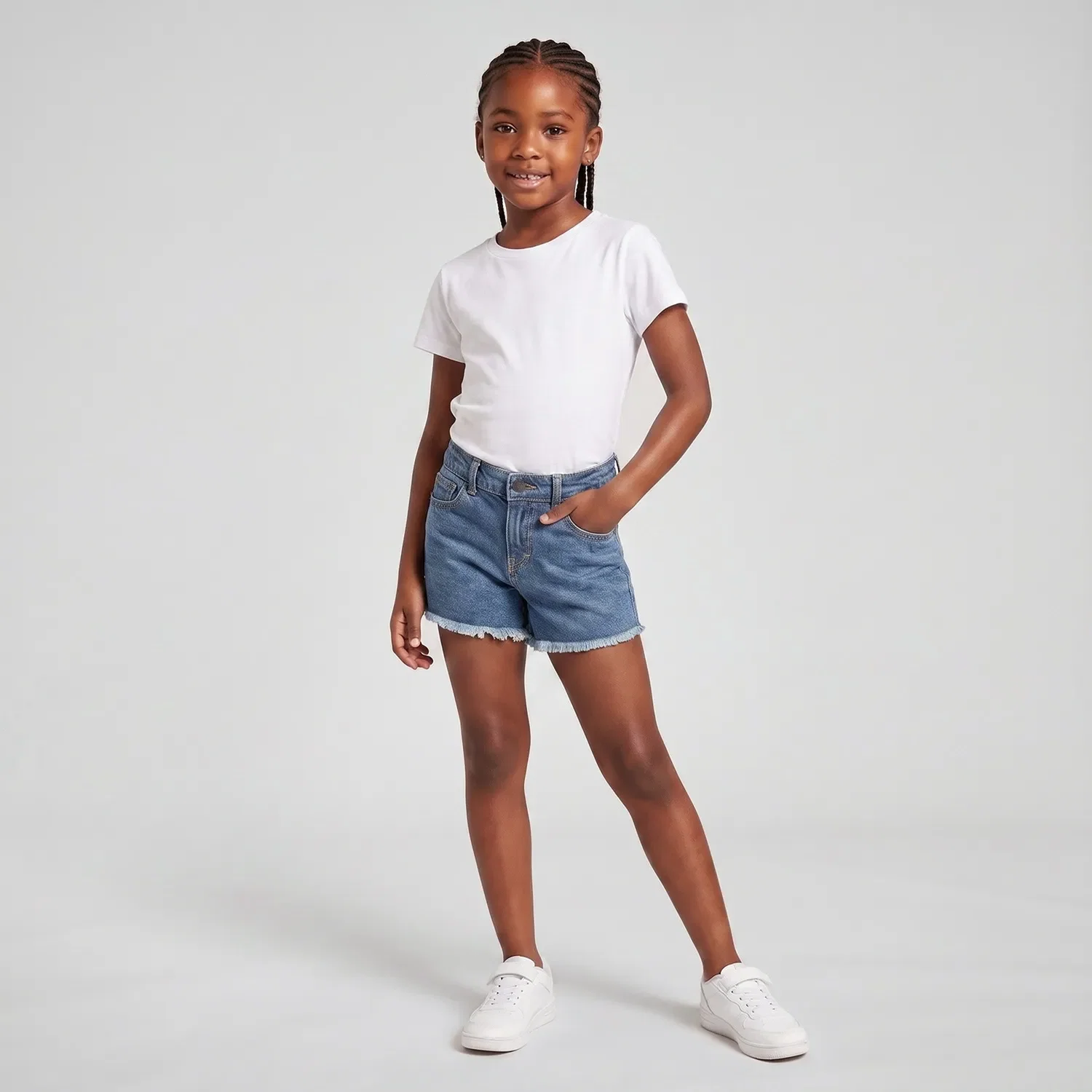 Shorts Jeans Levi's® Infantil A-Line Lavagem Média