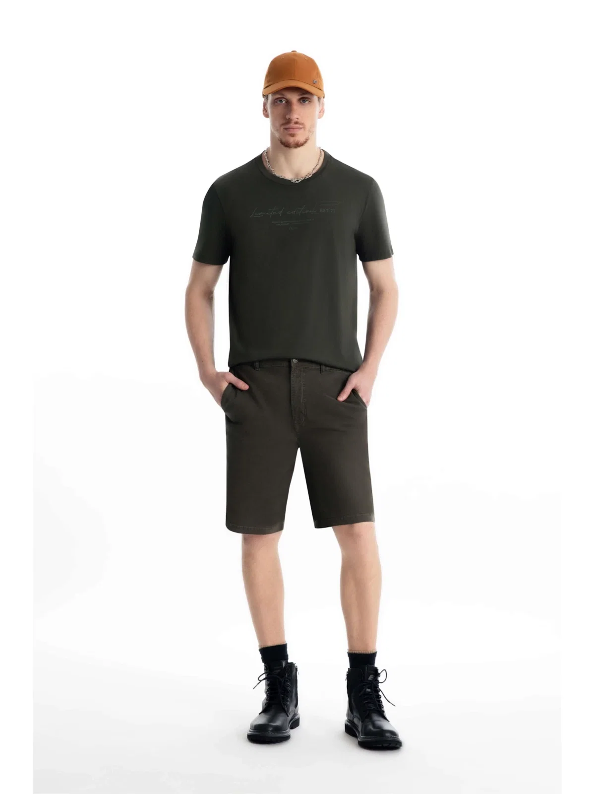 Bermuda Color Twill Power Verde Escuro