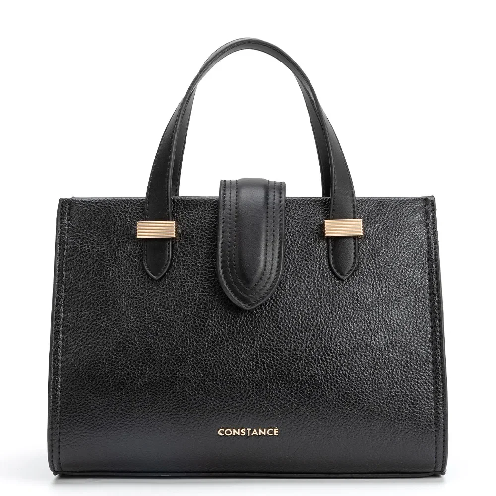 Bolsa Tote Bicolor Lapela Preta