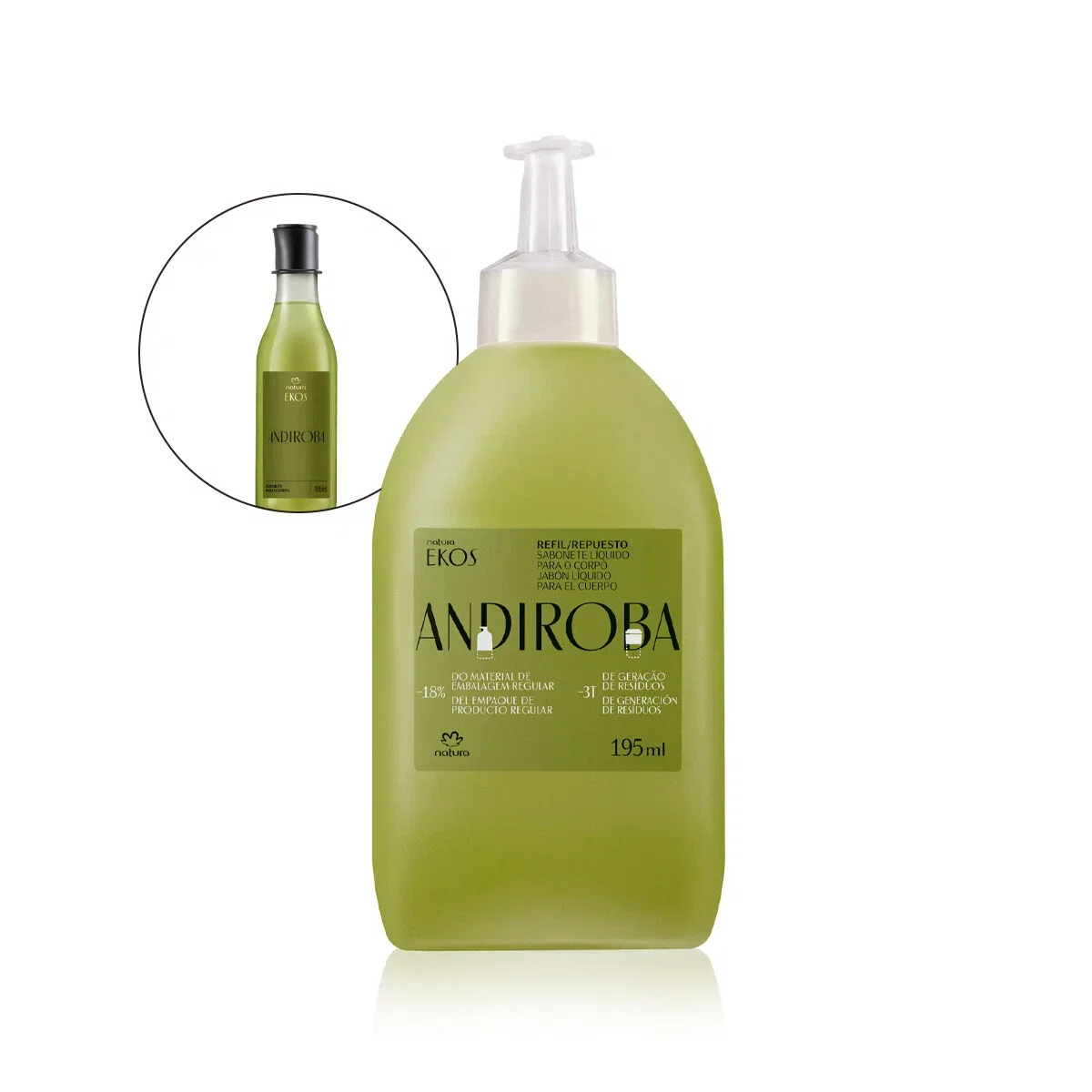 Refil Sabonete Líquido Corporal Ekos Andiroba 195 ml