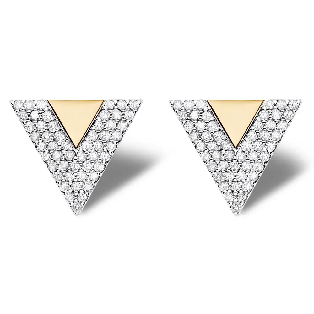 Brinco Vivara em Ouro Branco e Ouro Amarelo 18k com Diamantes — imagem 1